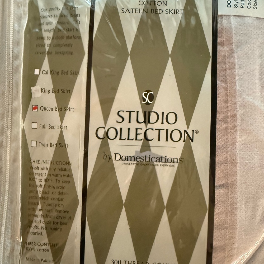 Studio Collection Sateen Bed Skirt - Gold